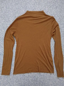 MAGLIONE T SHIRT SOTTILE TOAST ASTER LYOCELL COFFEE BROWN 30% LANA TENCEL XL UK EXC - Foto 1 di 4