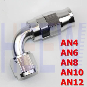 AN12 12- AN 90 Degree Swivel Teflon PTFE E85 Fuel Stealth Line Hose End Fitting - Bild 1 von 4