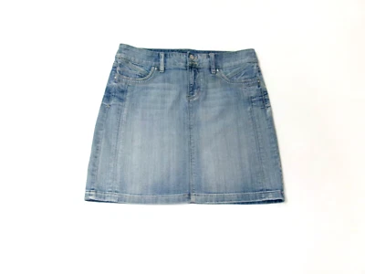 Falda vaquera mujer WHITE HOUSE BLACK MARKET denim envejecida con piedras talla 4 Foto 1 de 4