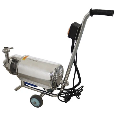 110V Portable Centrifugal Pump Sanitary Beverage Pump 3T/h 304 Food Grade - Image 1 of 4