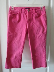 Chaps Cotton Stretch Pink Denim Cropped Capri Jeans w/ 5 Pockets Size Petite 6P - Picture 1 of 12