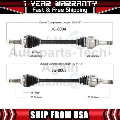 TrakMotive 2 Rear CV Axle Shaft Fits 2005-2008 Jaguar S-Type - Image 1 of 3