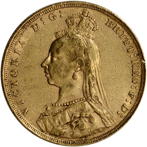 Great Britain Gold Sovereign (.2354 oz) - Victoria Jubilee Avg Circ Random Date Cover