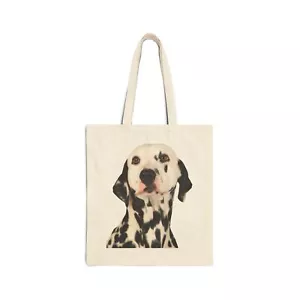 Dalmation Cotton Canvas Tote Bag, Dog Lover Gift, Animal Print Shopping Bag, - Picture 1 of 9