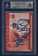 Signed 2000 Pacific Omega #18 STEVE McNAIR (d. 2009) Beckett Encapsulated TITANS