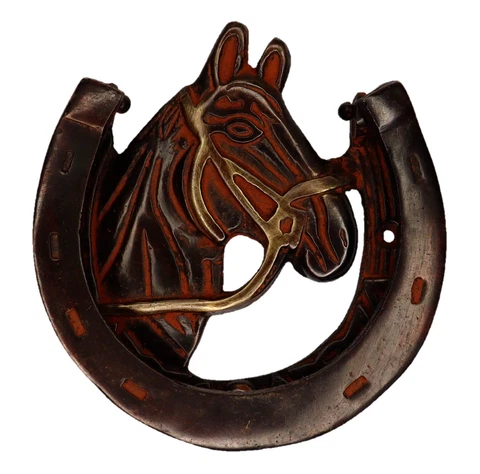 Horse Shape Antique Victorian Repro Handmade Brass Door Knocker Bell Home Décor Cover