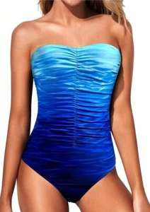 Holipick Strapless One Piece Swimsuit Tummy Control Tube Top Bathing Suit XL A1 - Picture 1 of 5