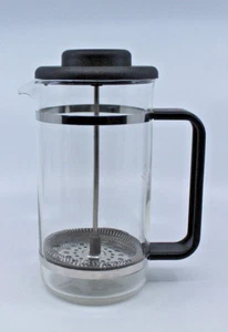 Bodum French Press Glass Coffee Maker Clear Black 20.5 cm 8 1/8" Tall Vintage - Picture 1 of 12