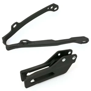 Yamaha YZF 250-450 2004 Kit Slitta + Cruna Catena Nero Ufo Chain Guide - Imagen 1 de 1