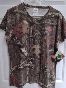 Mossy Oak Women's T-Shirt Size XL Break Up Infinity Camo Short Sleeve - Picture 1 of 6