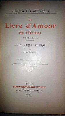 Vatsyayana :Les Kama Sutra, Manuel d’Erotologie Hindoue, 1921 - Photo 1/4
