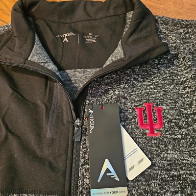 Jaqueta masculina Antigua Fortune IU Indiana University zíper completo tamanho GG nova com etiquetas - Imagem 1 de 4