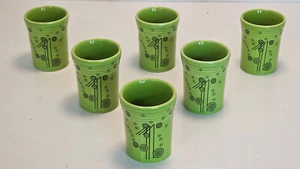 Fiesta Homer Laughlin Chartreuse Champagne Bubbles Tumbler Set Of 6 MegaChina - Picture 1 of 8