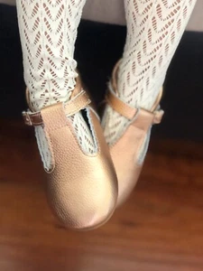 Hard-Sole Soft-Sole Mary Janes Rose Gold Toddler Shoes Toddler Mary Janes - Picture 1 of 15