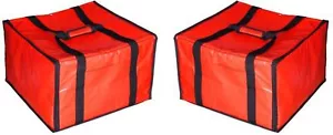 NEW 2 Pizza Delivery Bags Insulated 20" x 19" Heavy Duty Hot Cold Food NIB - Picture 1 of 5