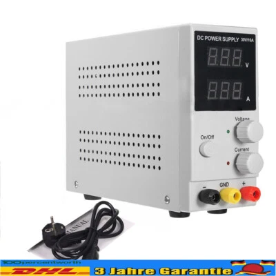 Labornetzgerät Labornetzteil DC Trafo Regelbar 0-30V 0-10A 300W Schaltnetzteil - Bild 1 von 4