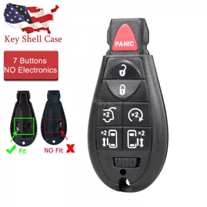 Remote Key Fob Shell For 2008 2009 2010 2011 2012 2013 -2020 Dodge Grand Caravan - Picture 1 of 7