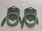 Set Of 2 New Celltronix 6' Tangle Free Heavy Duty Usb Cable Micro Usb Connector