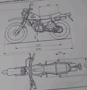 Moto HONDA XL 125 S 1982 SCHEDA Originale Omologazione BIKE DIAGRAM SPECS - Imagen 1 de 6