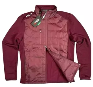 $248...RLX Ralph Lauren XL Wool Blend Performance Full Zip Hybrid Jacket Maroon - Picture 1 of 12