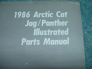 Arctic Cat 1986 Parts Manual Jag + Panther Snowmobile OEM #258 - Bild 1 von 3