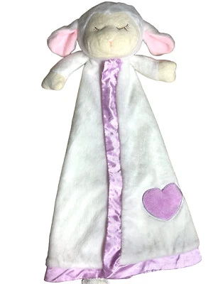 Manta de seguridad TODA Lamb Baby Lovey púrpura corazón fe Blankie Buddy 86922 Foto 1 de 4