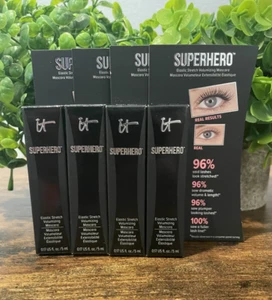 4x It Cosmetics Superhero Elastic Stretch Volumizing Mascara Super Black 0.17oz - Picture 1 of 2