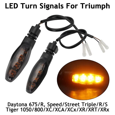 Señales de giro LED para Triumph Speed Street Triple S Tiger 800XC 1050 Daytona 675R Foto 1 de 4