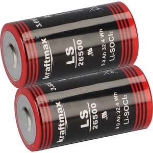 2x Kraftmax Lithium 3,6V Batterie LS26500 C - Zelle ER 26500 ER26500 - Bild 1 von 8