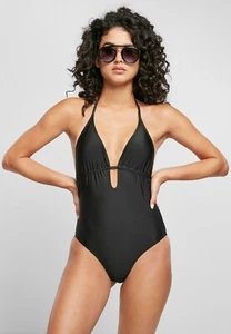Urban Classics Swimsuit One Piece Triangle Sea Sport Black - Picture 1 of 7