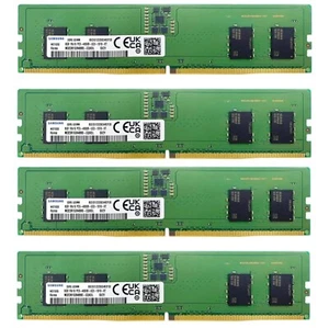 Samsung DDR5 32GB (4X8GB) 4800MHz PC5-38400 UDIMM Memory Ram M323R1GB4BB0-CQK - Picture 1 of 5