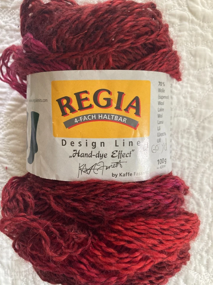 Hilo de calcetín efecto tinte a mano Regia Kaffe Fassett lana fucsia poliamida acrílico Foto 1 de 4