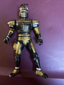 Vintage 1997 Big Bad Beetle Borgs TV Show Bandai Actionfigur schwarz gold Saban 5,5" - Bild 1 von 9