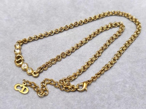 Collana Christian Dior con strass logo CD 41547