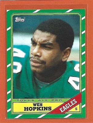 1986 Topps Football Wes Hopkins AP #279 Philadelphia Eagles  - Image 1 of 2