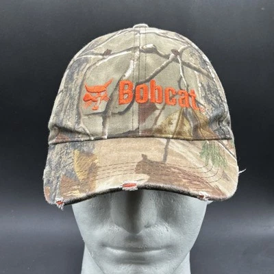 Sombrero Bobcat Camuflado Adulto Correa Tela Distress on the Bill Usado Foto 1 de 4