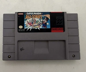 Super Mario All Stars Nintendo SNES Spiel nur Originalkarton getestet funktioniert - Bild 1 von 3