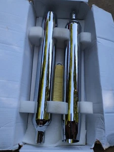 2006 Street Glide Harley Davidson OEM Chrome Exhaust Mufflers Slip Ons - CLEAN - Picture 1 of 13