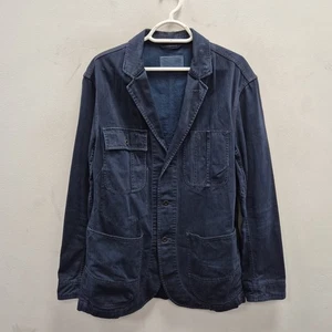 Ralph Lauren Polo Utility Chore Cargo Navy Denim Sports Blazer Jacket Size 42 R - Picture 1 of 9