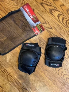 Razor Multi Sport Protective Pad Set Youth Black Knee Pads Elbow Pads Size 8yr + - Picture 1 of 5