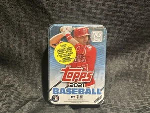 2021 TOPPS SERIES 1 BASEBALL FACTORY SEALED TIN MIKE TROUT - Picture 1 of 3