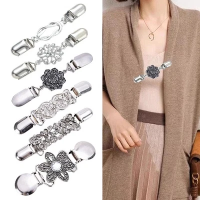 Vintage retrò maglione scialle clip fermagli abbigliamento spille abiti clip spilla J3O5 - Immagine 1 di 4