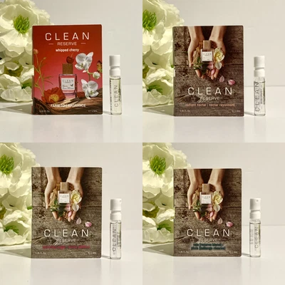 4 frascos de amostra de Eau de Parfum reserva limpa spray 1,5 ml/cada novo no cartão - Imagem 1 de 4