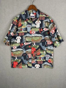 Reyn Spooner Boston Red Sox Hawaiian Shirt Men’s L Aloha Button MLB Baseball - Picture 1 of 7