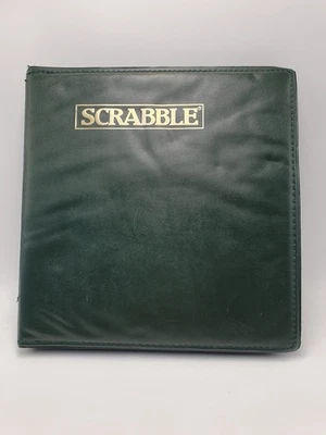Vintage Travel Scrabble in Padded Green Zip Case  (1980's) - 1 Tile Missing - Image 1 of 4