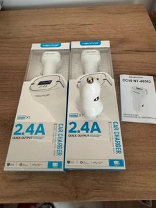2 CARICABATTERIE PER AUTO USB A 2,4 A CARICATORE MACCHINA 12-24 DC 5V-2 4A CC19 - Picture 1 of 6