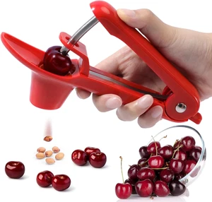 Deshuesador Cerezas Acero Inoxidable Empuje Ergonómico Mermelada Diseno Bloqueo - Imagen 1 de 12