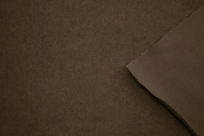 Solid Chocolate Brown Faux Suede Fabric Piece  64" X 38" - Image 1 of 2