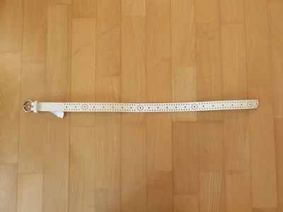Kindergürtel mit Lochmuster * weiß * ca. 62 cm - Bild 1 von 4