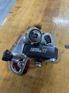 Vintage Shimano Deore XT RD-M735 Short Cage 3 x 7 Speed Rear Derailleur Bullseye - Picture 1 of 16